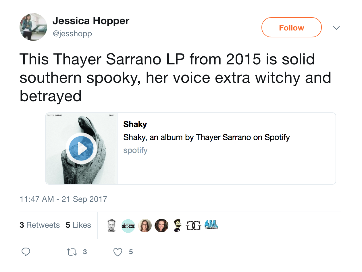 Thayer Sarrano - Jessica Hopper (MTV News)